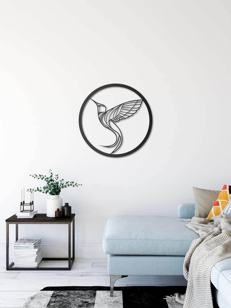 Circle Birds - Bird Metal Wall Art, Metal Decor, Metal Wall Art - Dezin