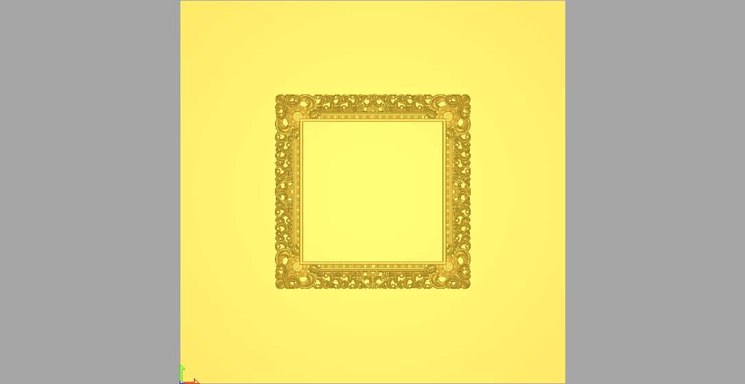 Decorative Frame Design 3d Model for CNC Wood Carving 02 - Dezin