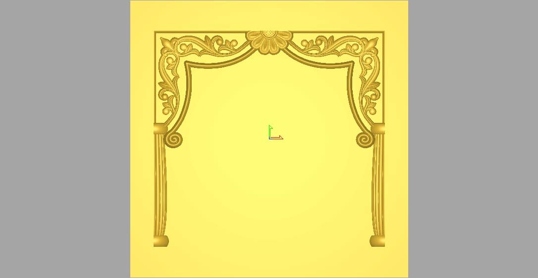 Decorative Frame Design 3d Model for CNC Wood Carving 05 - Dezin