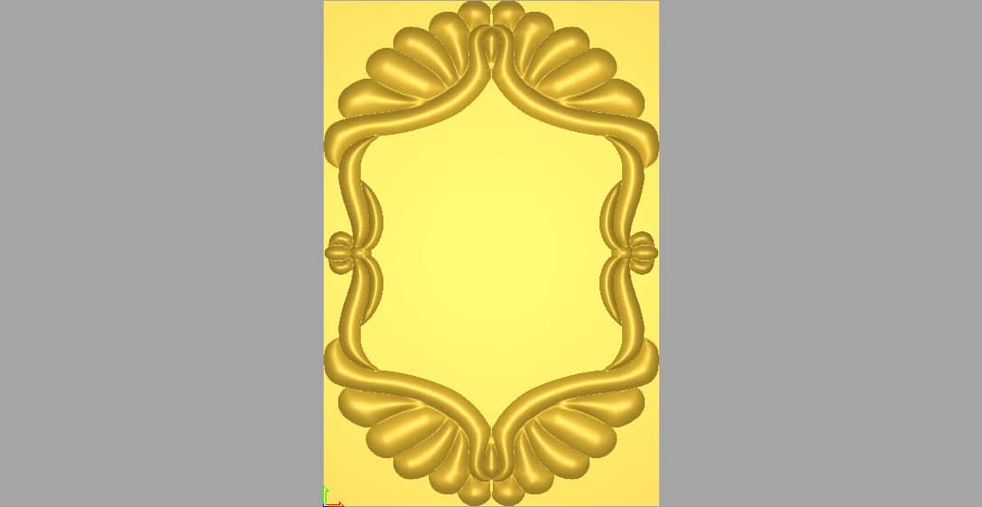 Decorative Frame Design 3d Model for CNC Wood Carving 09 - Dezin