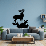 Deer - 1 Metal Decor Art - Black Metal Wall Art For Home Gift - Dezin