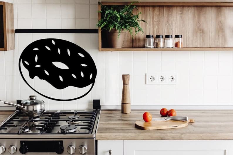 Donut Metal Wall Art Kitchen Wall Art Free Vector - Dezin