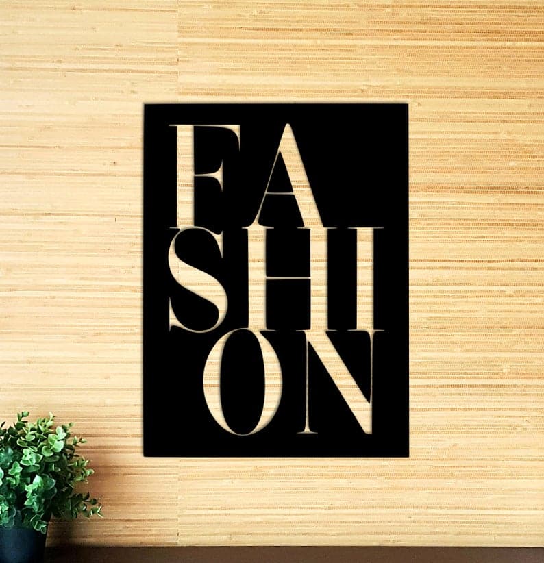 Fashion Sign Wooden Wall Decor 3D Room Wall Decor - Dezin