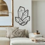 Geometric Crystals Metal Wall Art Home Decor Wall Hanging - Dezin
