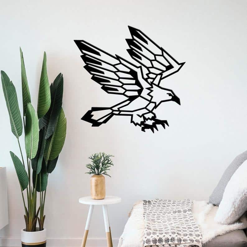 Geometric Eagle Wall Art, Metal Wall Decor,Metal Wall Art - Dezin