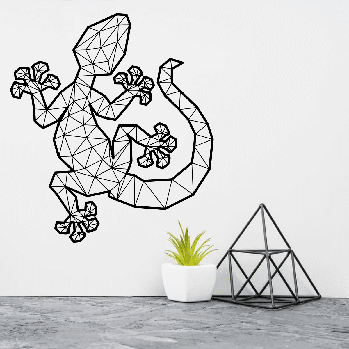 Geometric Lizard Wall Decor Free Vector - Dezin