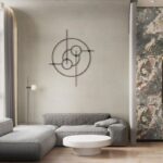 Geometric Metal Wall Art,Living Room Wall Art - Dezin