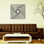 Geometric Metal Wall Decor Minimalistic Design Wall Hanging - Dezin
