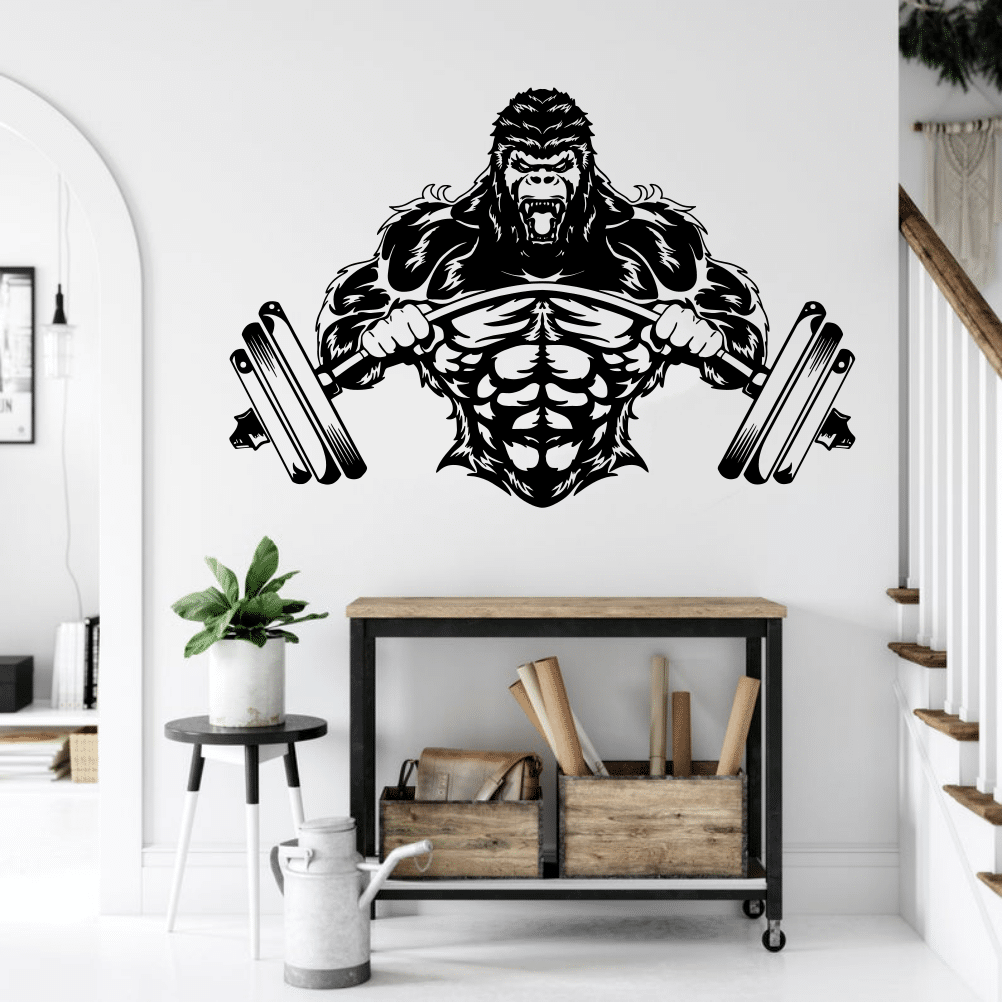 Gorilla Fitness Wall Sign Free Vector - Dezin