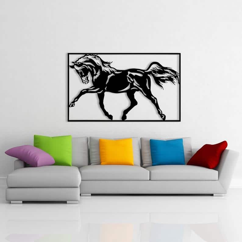 Horse Metal Wall Decor, Metal Wall Decor, Art Work, Wall Art - Dezin