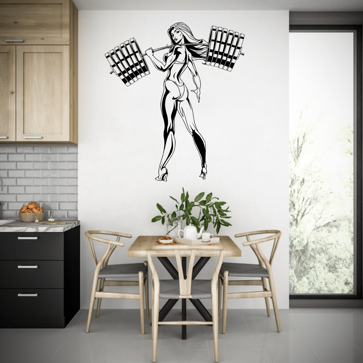 Lady Fitness Wall Sign Free Vector - Dezin