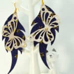 Laser Cut Butterfly Earrings Template 2 SVG Cut File - Dezin