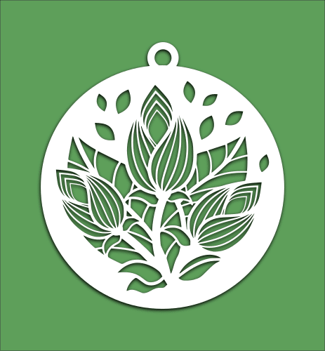 Laser Cut Decorative Coaster Pendant Or Ball Free Vector - Dezin