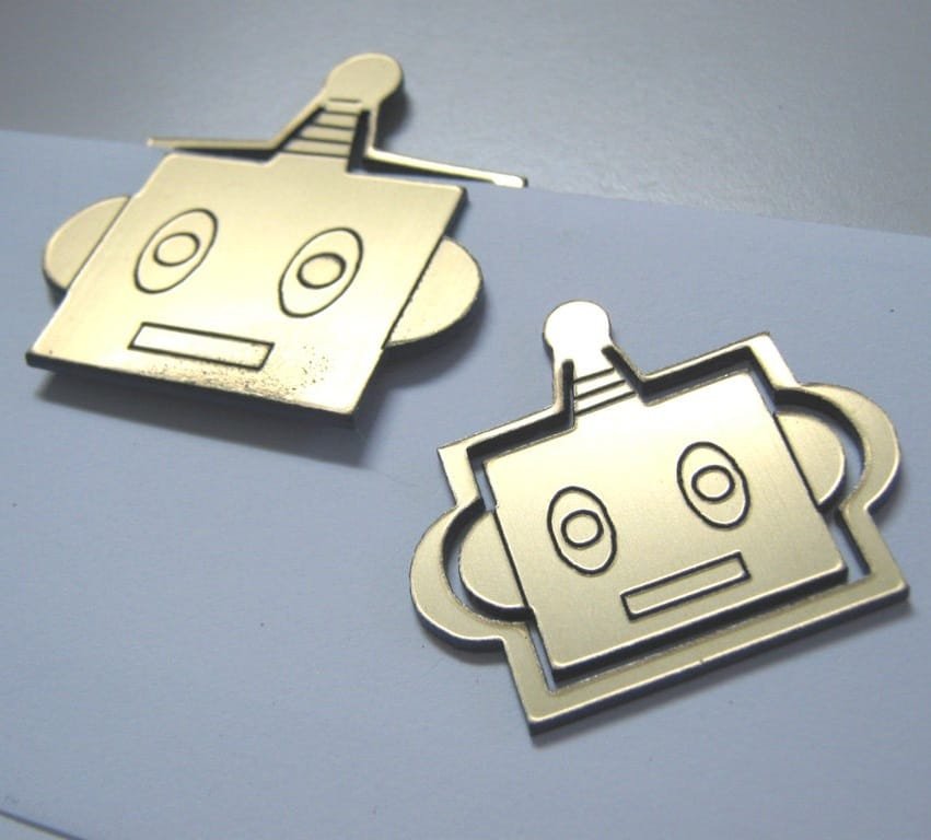 Download Laser Cut Robot Head Paper Clip Bookmark Clip SVG Free ...