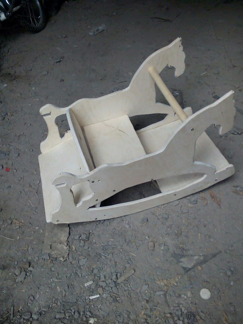 Laser Cut Rocking Horse Plywood 10mm 3D Puzzle - Dezin