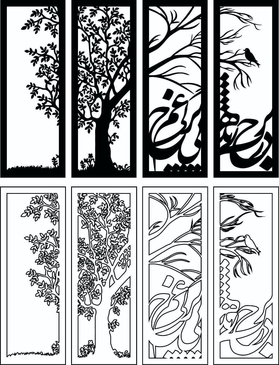 Laser Cut Wall Panel CDR Free Vector - Dezin