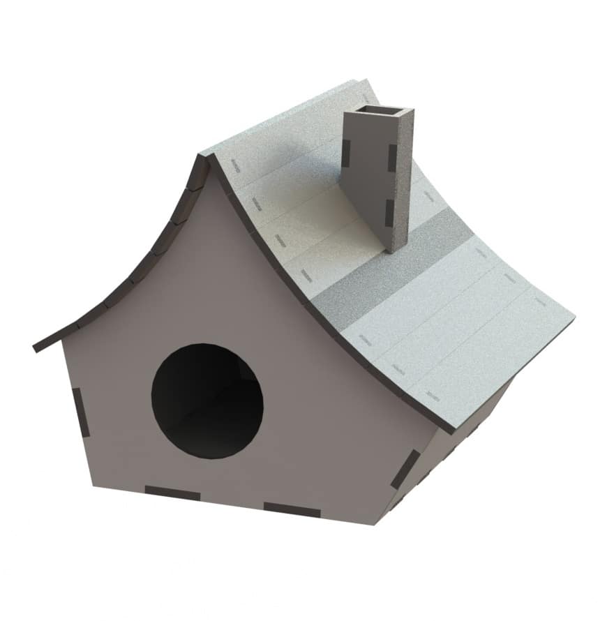 Laser Cut Wooden Birdhouse CDR Vector File - Dezin