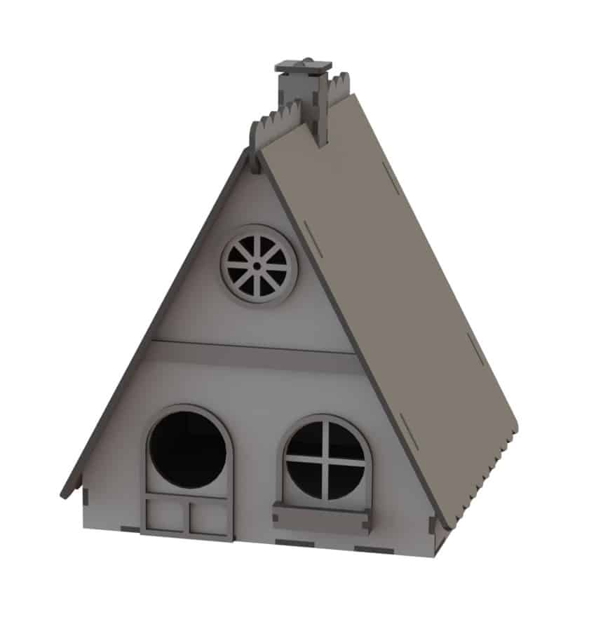 Laser Cut Wooden Nest Box Birds House Birds Shelter CDR Vector File - Dezin