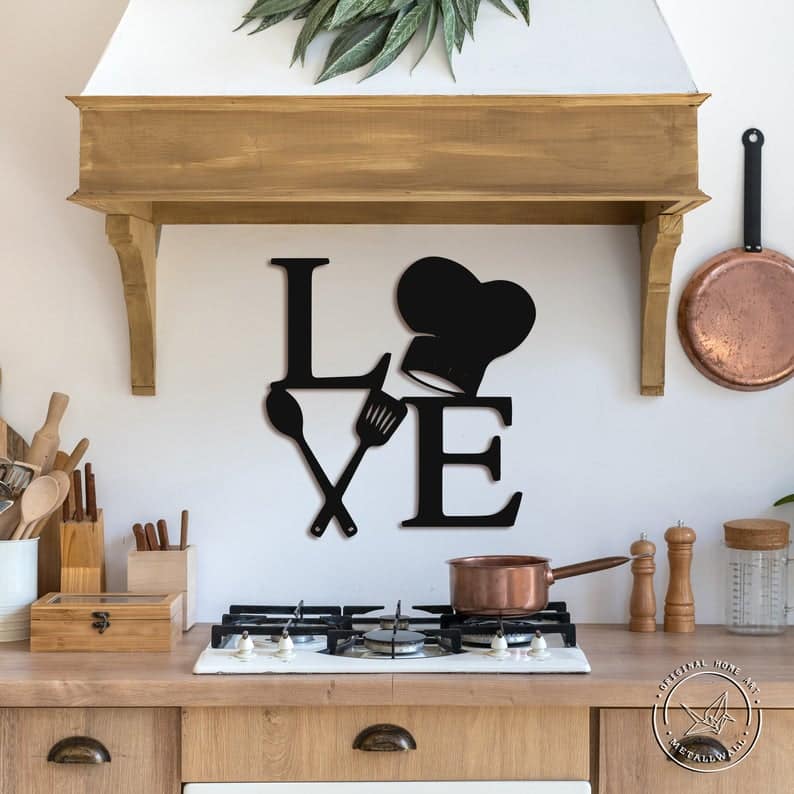 Love Wall Art Metal Art For Kitchen Free Vector - Dezin