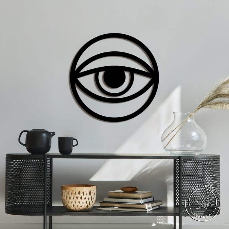 Metal Wall art Eye Wall hanging home decor Metal Sign - Dezin