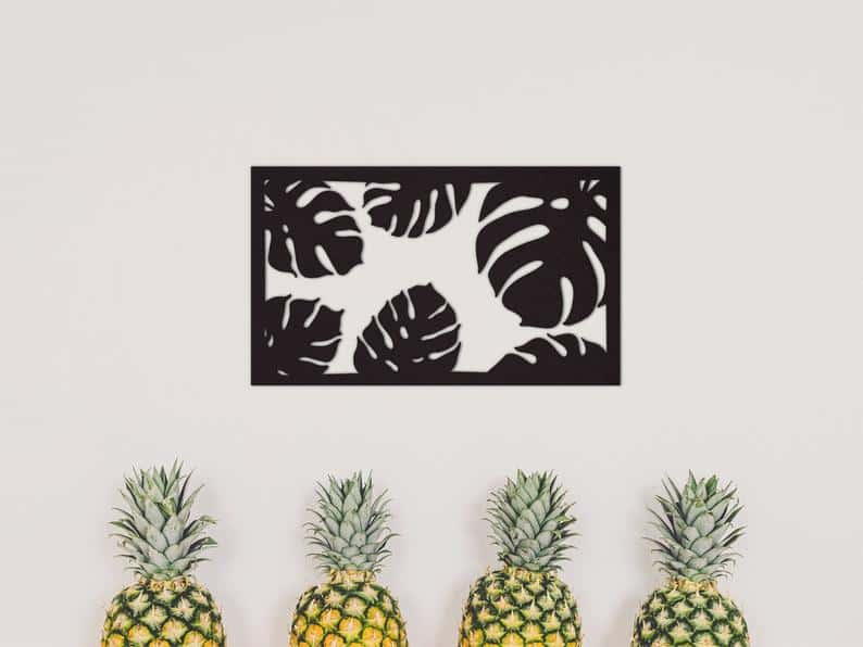 Monstera wooden wall art - Dezin