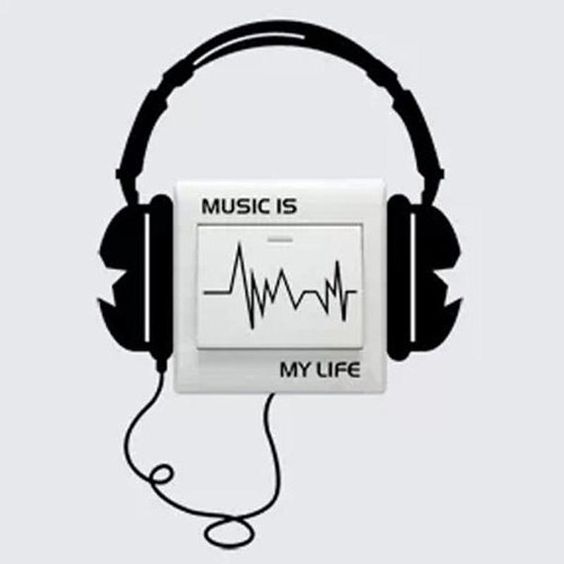 Music Headphones Light Switch Wall Sticker Free Vector - Dezin
