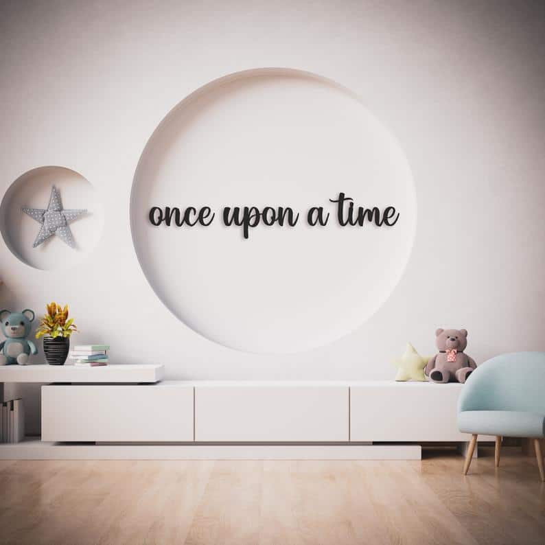 Once upon a time cutout, Kids bedroom decor, Nursery wall decor - Dezin