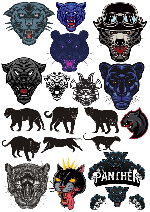 Panthers Set CDR Vector File - Dezin