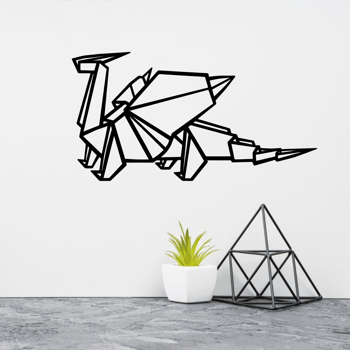 Paper Dragon Wall Decor Free Vector - Dezin