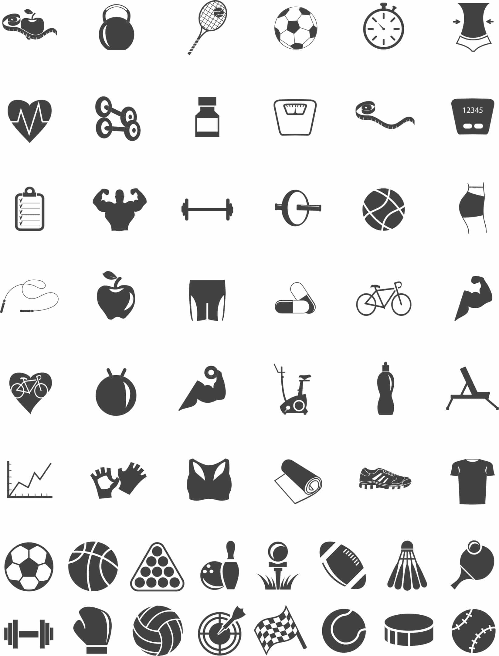 Download Sports Icons Set CDR Free Vector - Dezin.info