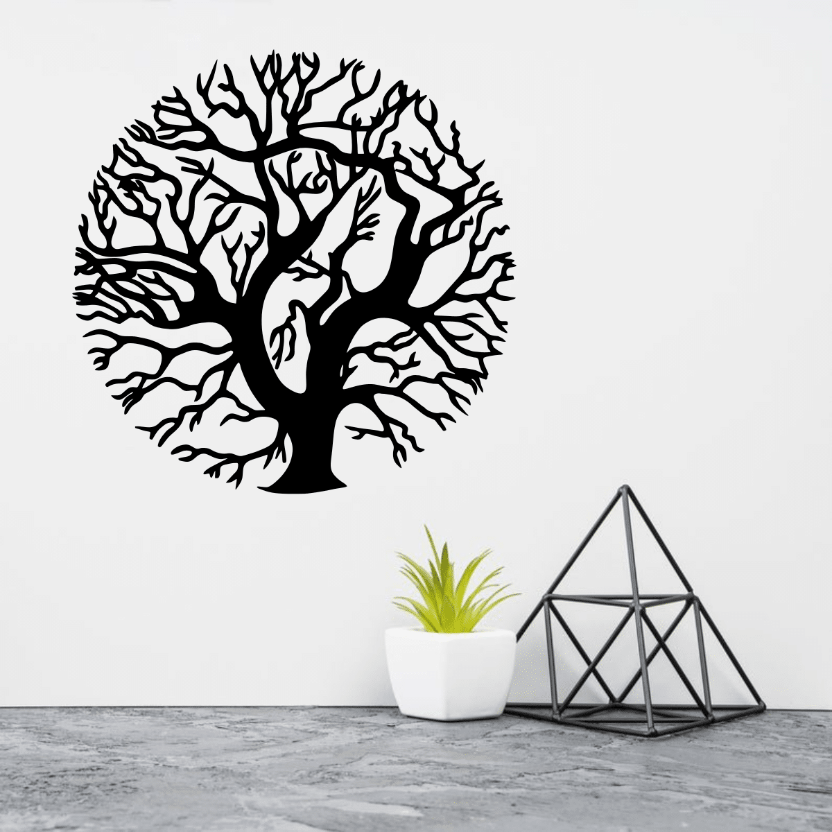 Tree Wall Decor Panel Free Vector - Dezin