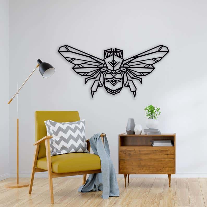 Wall Panel Polygonal Moth Free Vector - Dezin