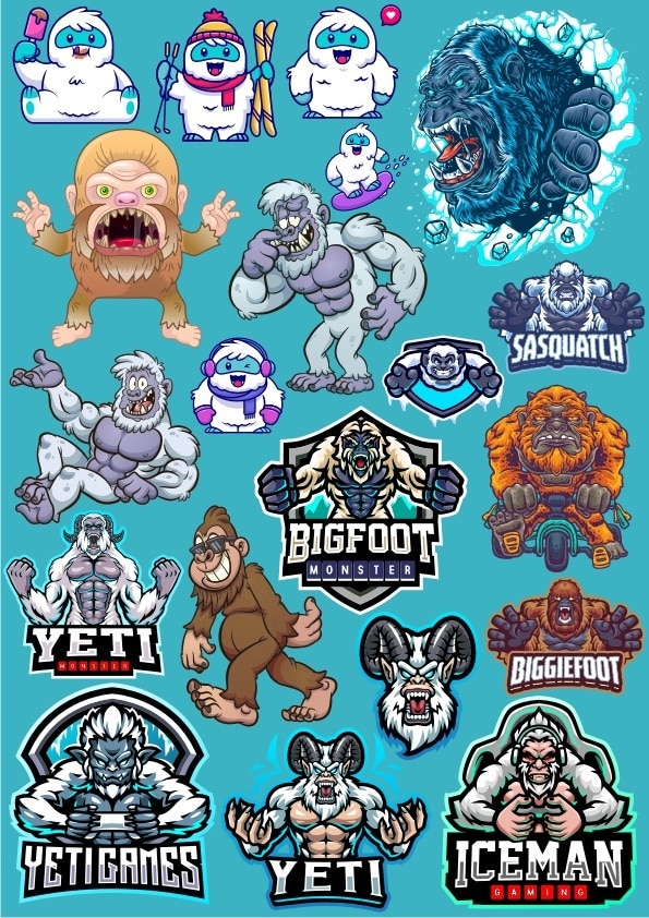 Yeti Set CDR Layout Free Vector - Dezin