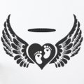 Baby Feet Heart Angel SVG Free Vector Files