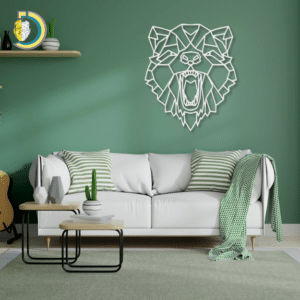 Bear Geometric Metal Wall Art Home Decor Gift