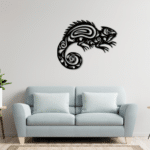 Chameleon Metal Wall Art, Home Decor Laser Cut Metal Wall Decor