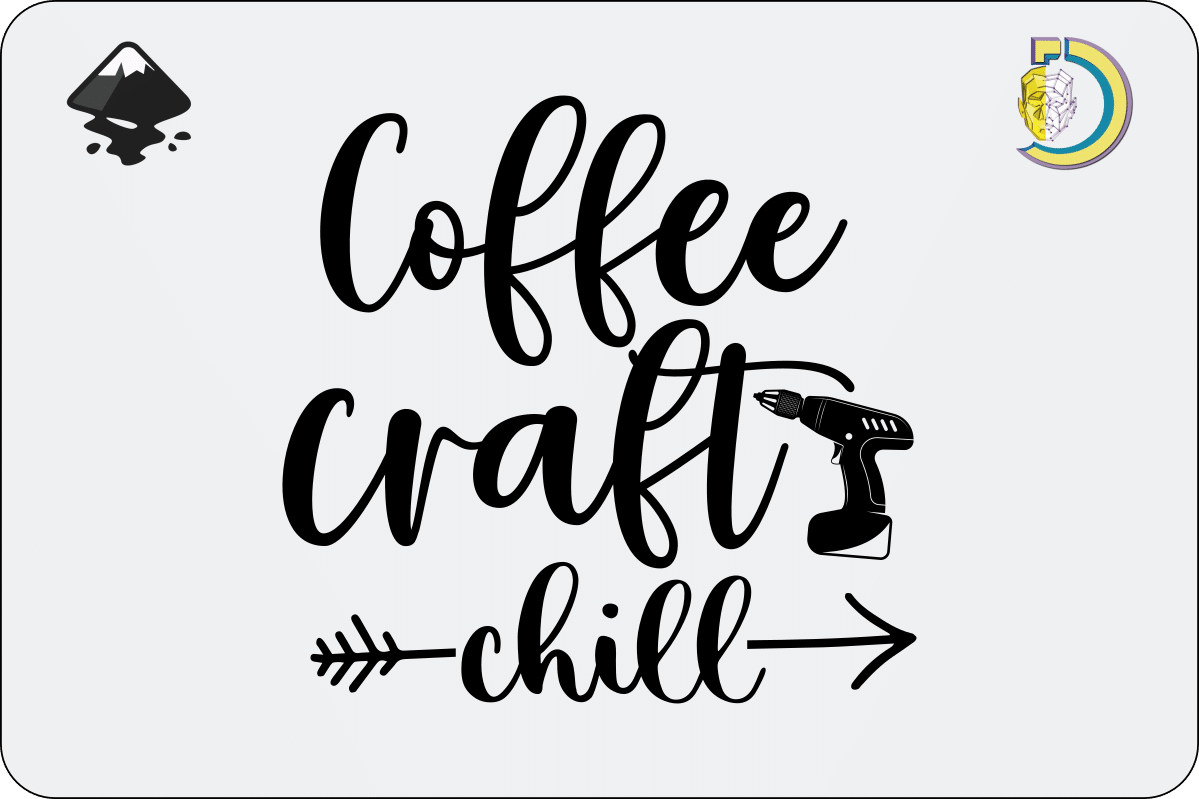 Coffee Craft Chill SVG Vector Design - Dezin Coffee Craft Chill SVG Vector Design