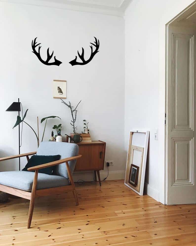 Deer Antlers Metal Wall DecoThe Horn Housewarming Gift - Dezin