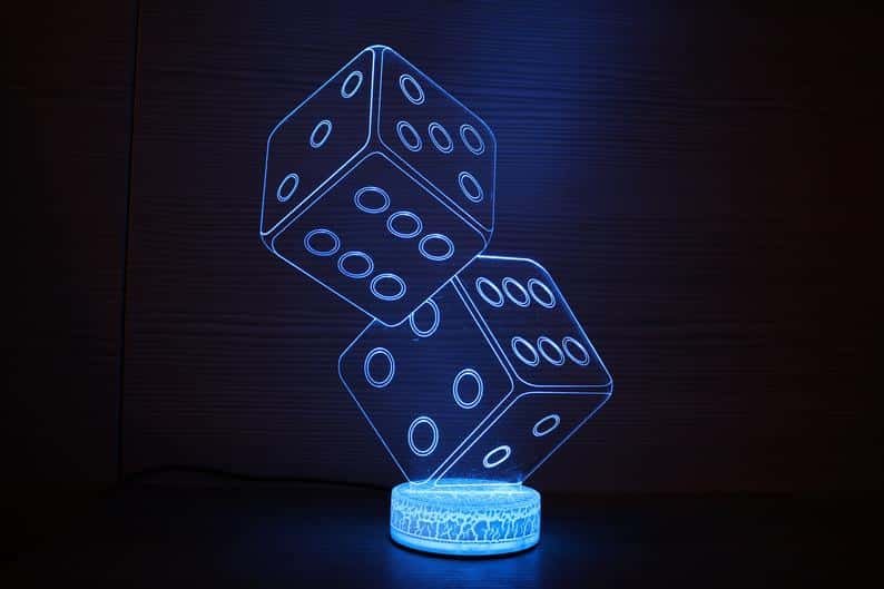 Dices Gifts 3D Lamp Night Lamp Night Light Home Decor