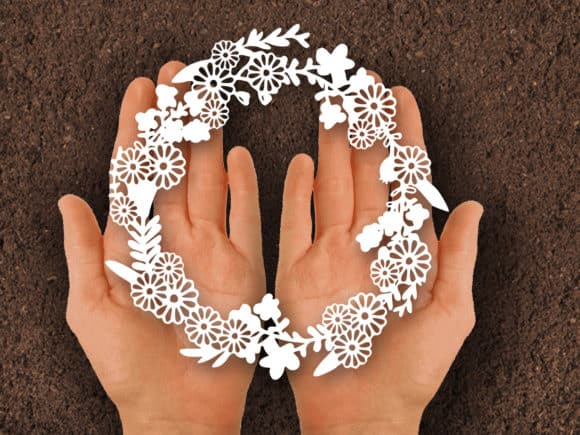 Flower Wreath Paper Cut Vector Files - Dezin