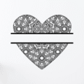 Free Zentangle Heart SVG Vector Cut File