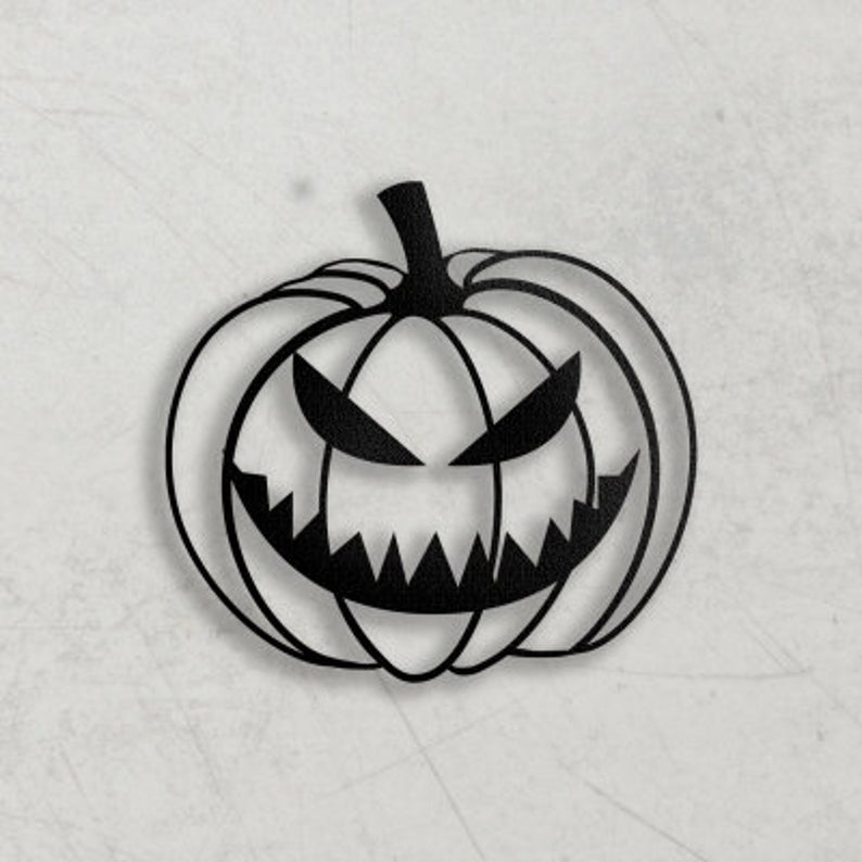 Halloween Metal Wall Art, Halloween Pumpkin Wall Art - Dezin