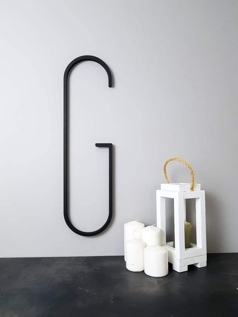 Large Wooden Letters For Wall Mid Century Modern Decor - Dezin