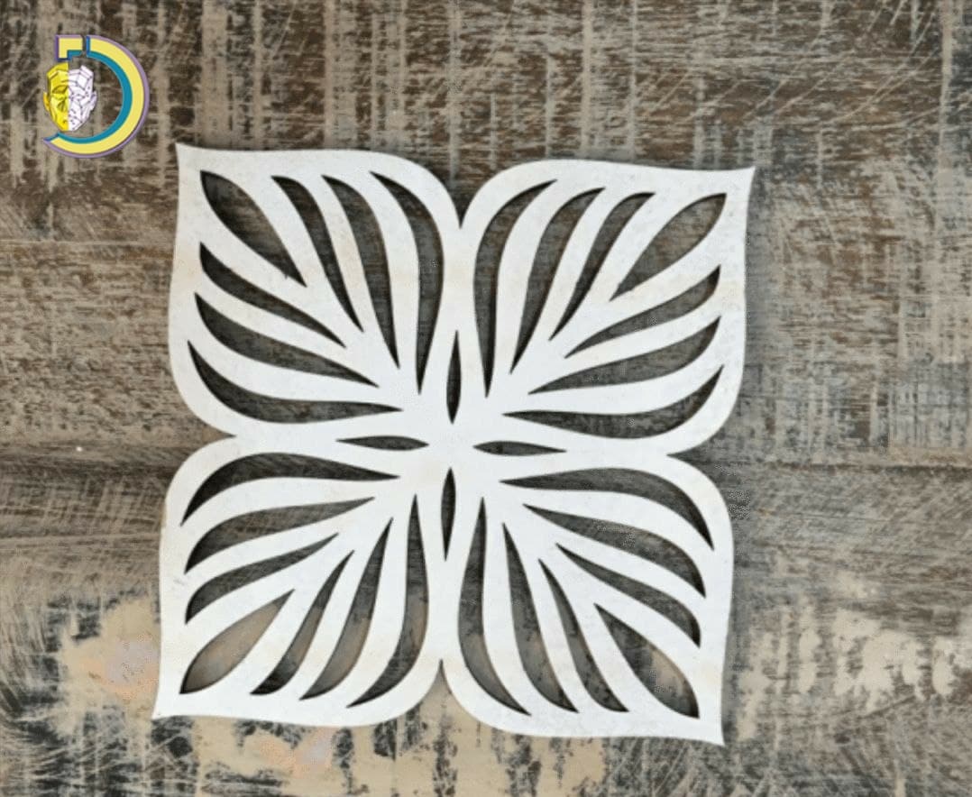 Download Laser Cut Decorative Floral Hot Coaster SVG Free Vector - Dezin.info