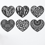 Laser Cut Decorative Heart Set SVG Vector File