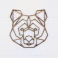 Laser Cut Geometric Bear Head Wall Hanging Geometric Wood Decor