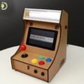 Laser Cut Mini Pi-Arcade Game Machine for Kids Free Vector