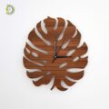 Laser Cut Monstera Clock Wall Clock CDR DXF Free Vector