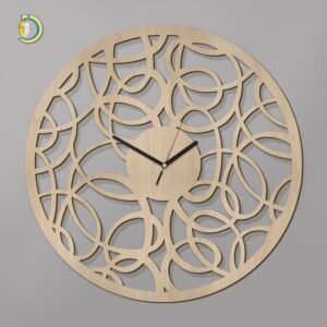 Laser Cut Oleo Clock Wooden Wall Clock Vector