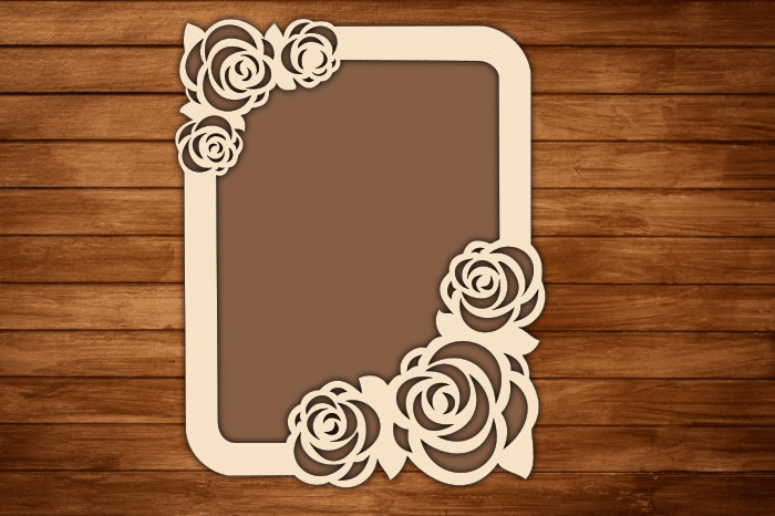 Heart with rose vector design files - EPS AI SVG DXF CDR - Free DXF